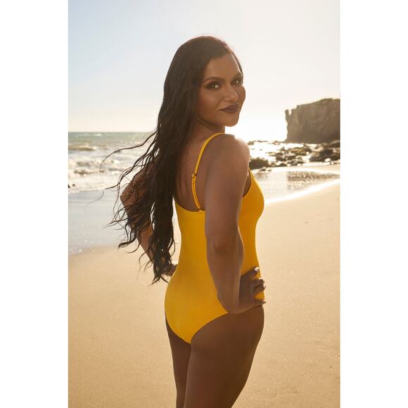 Andie Other - Andie Swim the Amalfi One Piece in Daffodil Yellow L NWT